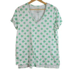 Grayson Threads Shamrock T Shirt Green White XXL St Patrick's Short Sleeve Scoop